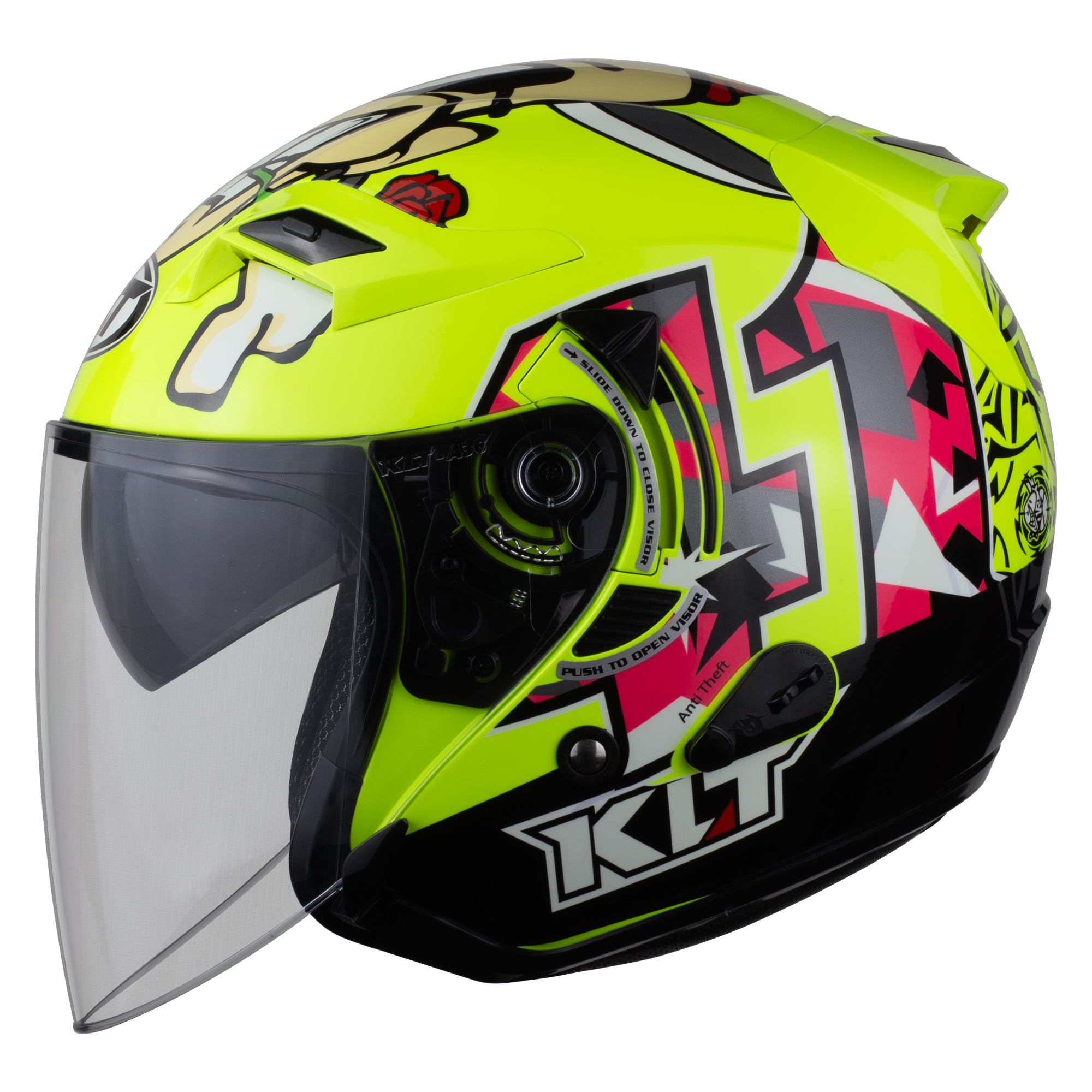 Mũ 3/4 Đầu KLT A36 - Tem 21 Xanh Lá